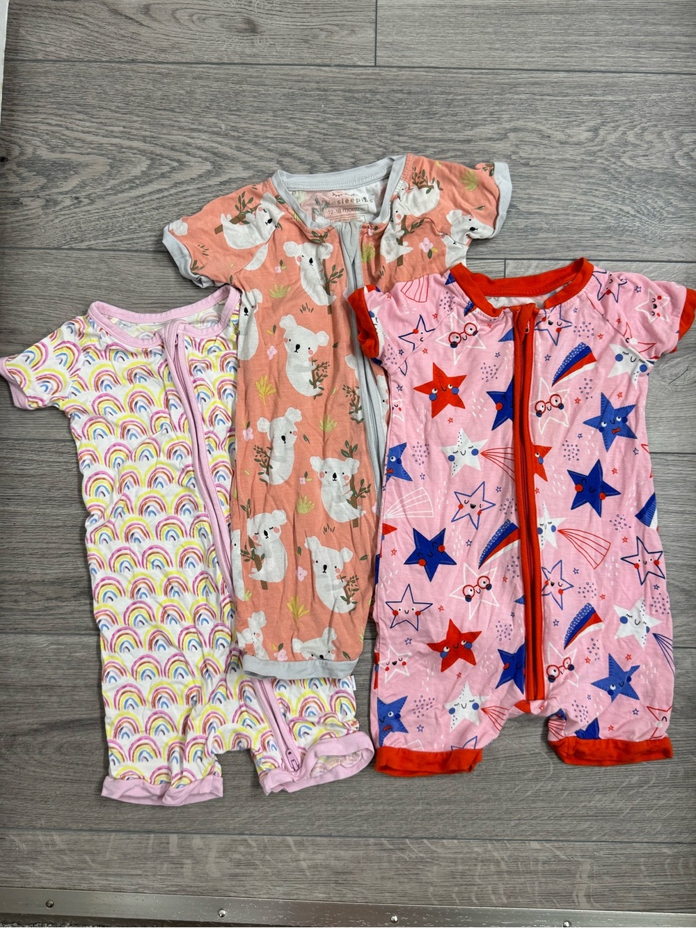 Little sleepies shorty zippy bundle 12-18